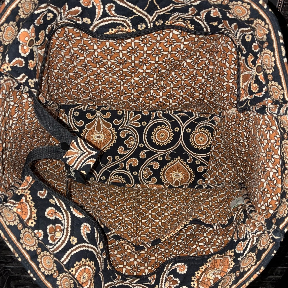 Vera Bradley Black and Gold Paisley Tote - Picture 3 of 3